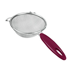 Metaltex Stainless Steel Strainer With Plastic Handle, Purple Color, 14 Cm