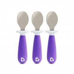 Munchkin Raise Toddler Spoons (Purple), 3 Pack