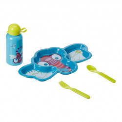 Oops Children's Ware Food Set, Dragonfly Design, Blue Color