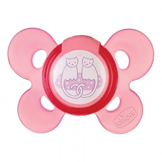 Chicco Physio Comfort Soother With Case Silicone 6-12M (Pink) - 1 Piece
