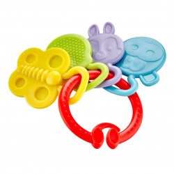 Babyjem teether rattle toy red color