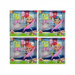 JJ Feeding Set, Rubber Doll With Sounds, 20 Cm