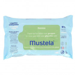 Mustela Baby Cleansing Wipes with Natural Avocado - For Face, Body & Diaper Area - Made with Compostable & Plastic Free Fibers - 60 units