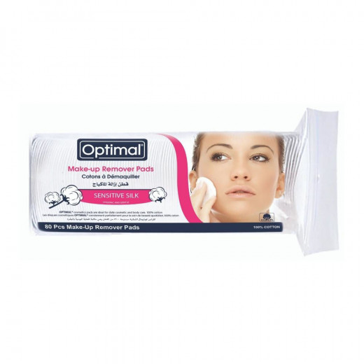 Optimal Makeup Removal Cotton Pads, 80 Pieces