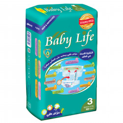 Baby Life Diapers, Size 3, 4-9 Kg, 48 Diapers