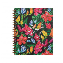 Mofkera Wire Floral Arabic Notebook wire Heart Design A6 Size