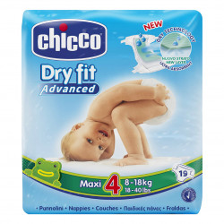 Chicco Dry Fit Plus Size 4 Maxi 8-18 Kg 19 قطعة