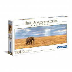 Clementoni Puzzle High Quality Collection, Panorama Lost Elephant, 1000 Pieces