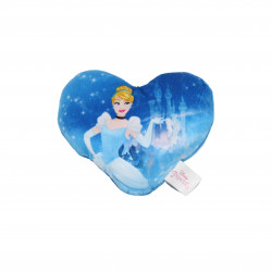 Disney Princess Kids Plush Pillow with Hook, Heart Design, Dark Blue Color