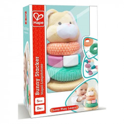 Hape Bunny Stacker Toy, 5 Pieces