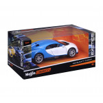 Maisto Bugatti Chiron 1:24 Car, White & Blue Color