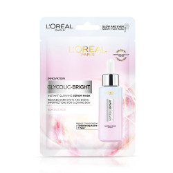 L'Oréal Paris Glycolic Acid Bright Sheet Face Mask, 22 Gram