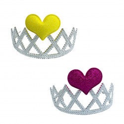 Children Princess Crown, Heart Design, Assorted Colors, 1 Piece