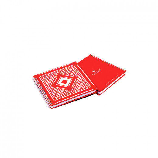 دفتر 100ورقة بتصميم الشماغ بنقش باللون الأبيض والأحمر
