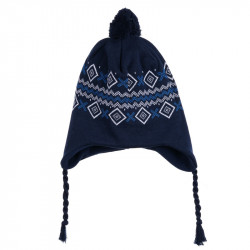 Knitted Cotton Hat, Dark Blue Color