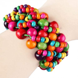 Multicolor Handmade Wooden Bracelet