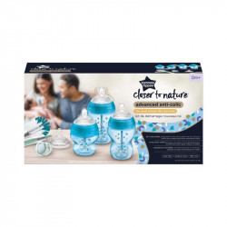 Tommee Tippee Advanced Anti-Colic, Newborn Starter Set +0 month, Blue Color