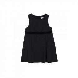 Cool Club Sleeveless Dress Designed With Dots, Dark Blue