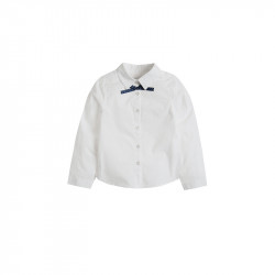 Cool Club Long Sleeve Shirt , Button Closure, White Color