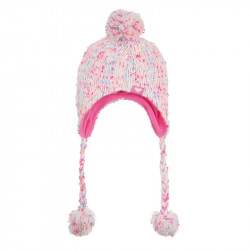 Cool Club Winter Hat With A Cute Knitted Design, Pink Color