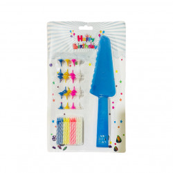 Happy Birthday Candles Set With Cake Spatula