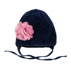 Cool Club Hollow Hat With Beautiful Knit Flower