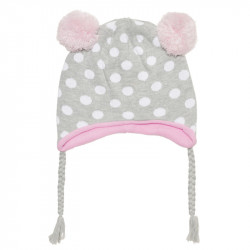 Cool Club Winter Hat With Stars Design, White Color