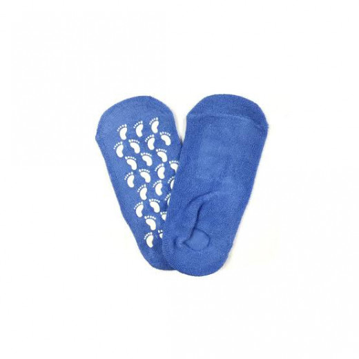 Solid Ribbed Baby Socks, Blue Color, X Size Small