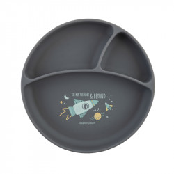 Stephen Joseph Silicone Baby Plate Space Design