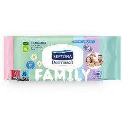 Septona Dermasoft Family Wipes, 100 Pieces