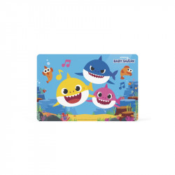 Zak Designs Pinkfong Reusable Kids Placemat, Shark Design