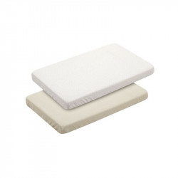 Cambrass Fitted Sheet Vichy, Beige Color, 50*80Cm, 2 Pieces