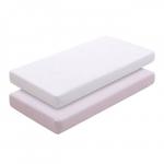 Cambrass Fitted Sheet Vichy , Pink Color, 60*120Cm, 2 Pieces