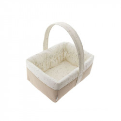 Cambrass Basket Layette Sky Design, Beige Color, 22.5x29x29 Cm