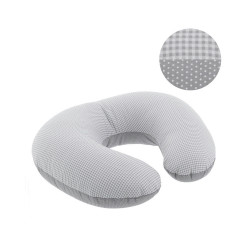 Cambrass Vichy Small Nursing Pillow, Grey Color