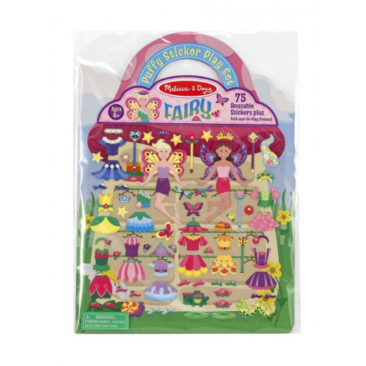 Melissa & Doug Reusable Puffy Sticker Kit, Fairy Design