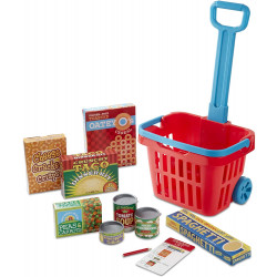 Melissa & Doug Fill and Roll Grocery Basket Play Set