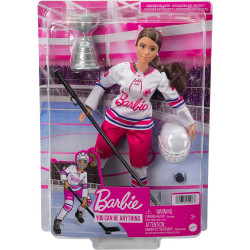 Barbie Winter Jersey Sports Hockey Player Doll, Assorted