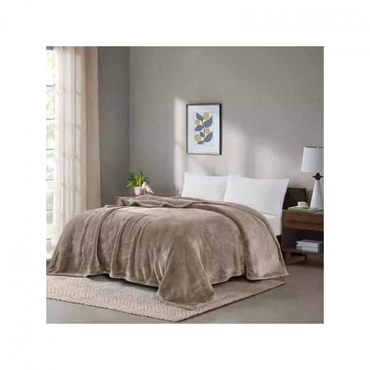 Nova Home Silky Blanket - King/Super King - Taupe