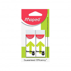 Maped Technic Eraser, White Color, 2 Pieces