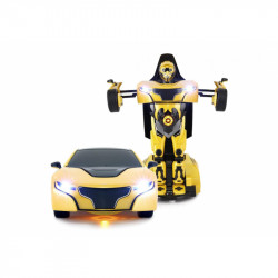 Transforming Car On Radio Control, Yellow Color