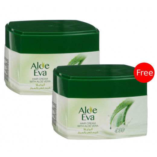 Eva Hair Cream with Aloe Vera, 185 Gram + 1 Free