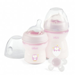 Chicco Natural Feeling Gift Set, Pink Color, 250 Ml