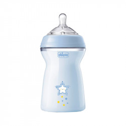 Chicco Natural Feeling Bottle, Blue Color, 330 Ml