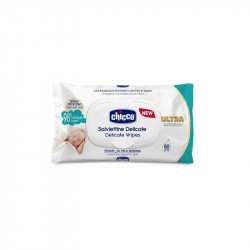 Chicco Baby Moments Cleaning Cotton Wipes, 60 Pieces