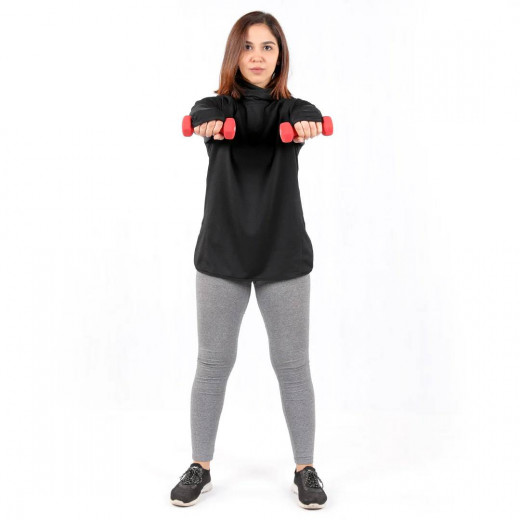 RB Running Hoodie, Short Length, Black Color