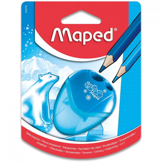 Maped  2 Hole Pencil Sharpener, Assorted Colors, 1 Piece