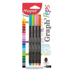 Maped 4-Piece Graph'Peps Fineliner Pen Set