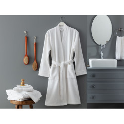 Madame Coco Ryella Kimono Bathrobe, White Color