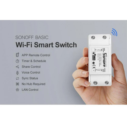 Sonoff Basic R2 WiFi Smart Switch Wireless Remote Control